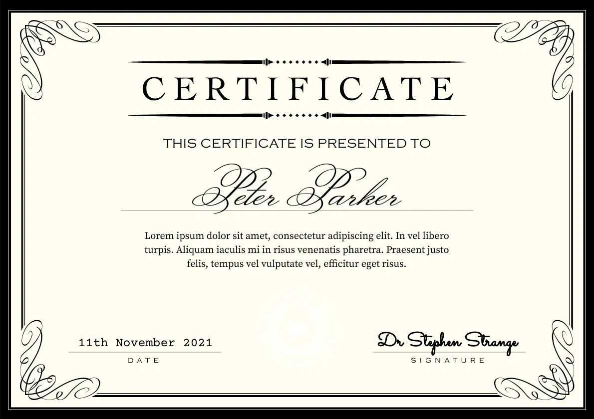 Certificate 2